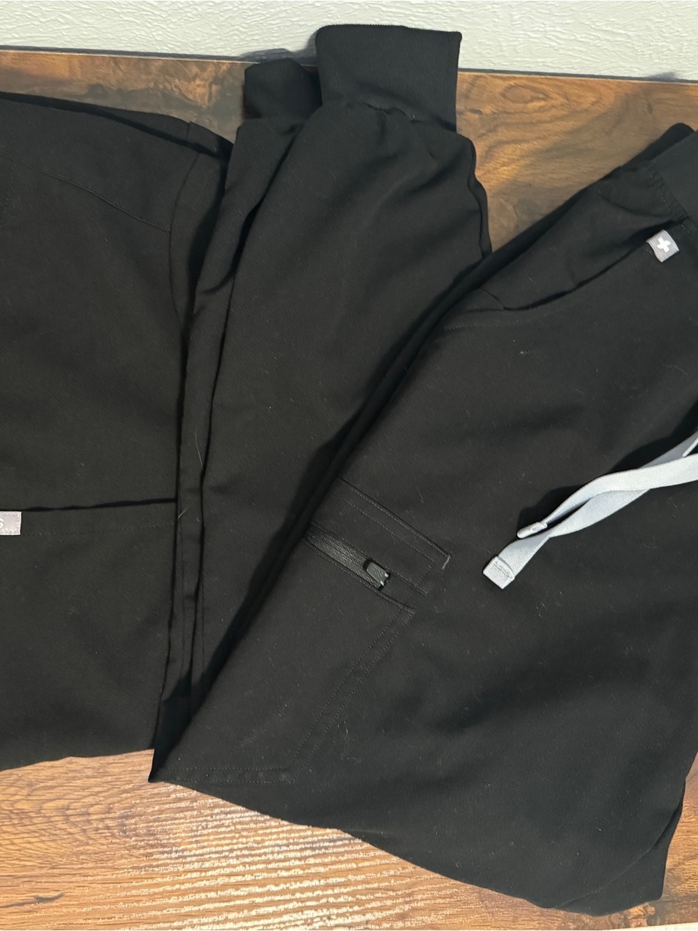 FIGS- V Neck and Jogger Black Scrubs